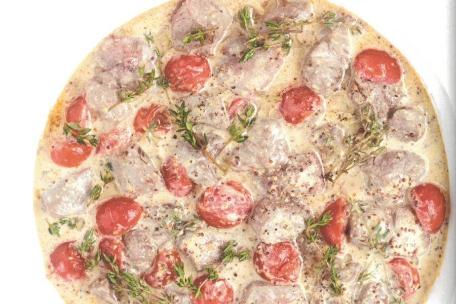 Image de la recette Poêlée de bœuf à la moutarde