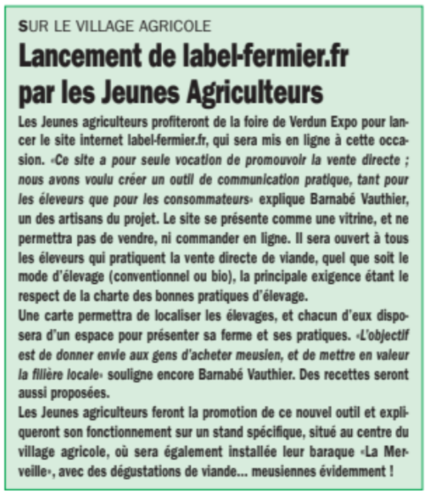 Article VIE AGRICOLE archives